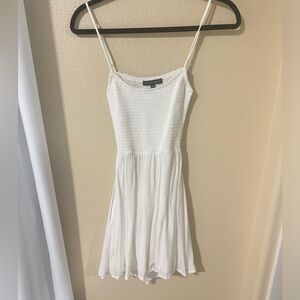 White open back mini dress